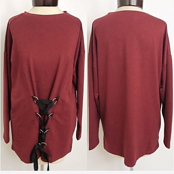 πSALE Stunning Lace Up Corset Tunic Top S - Picture 4 of 5